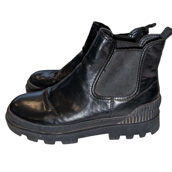 Circus by Sam Edelman Chunky Y2K Ankle Pull On Chukka Boots Black Sz 9 - Picture 1 of 5